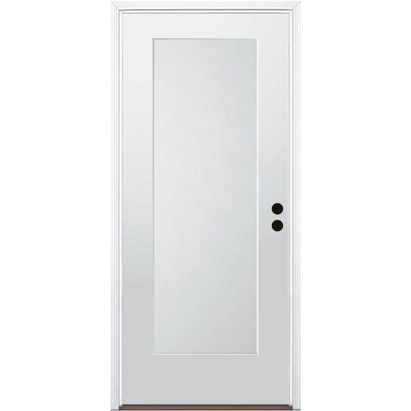 Codel Doors 32" x 80" Primed White Shaker Exterior Fiberglass Door